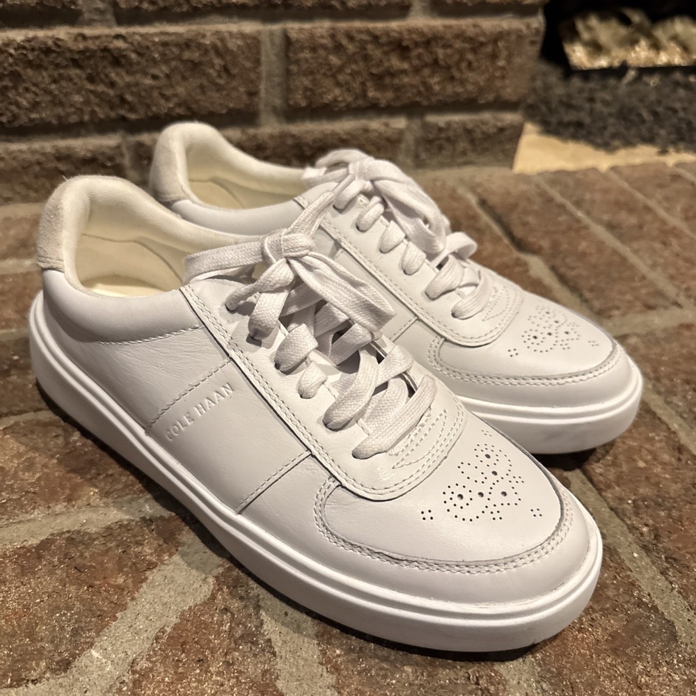 Cole Haan Grand Crosscourt Della Sneaker Shoes Women's White Size 7B